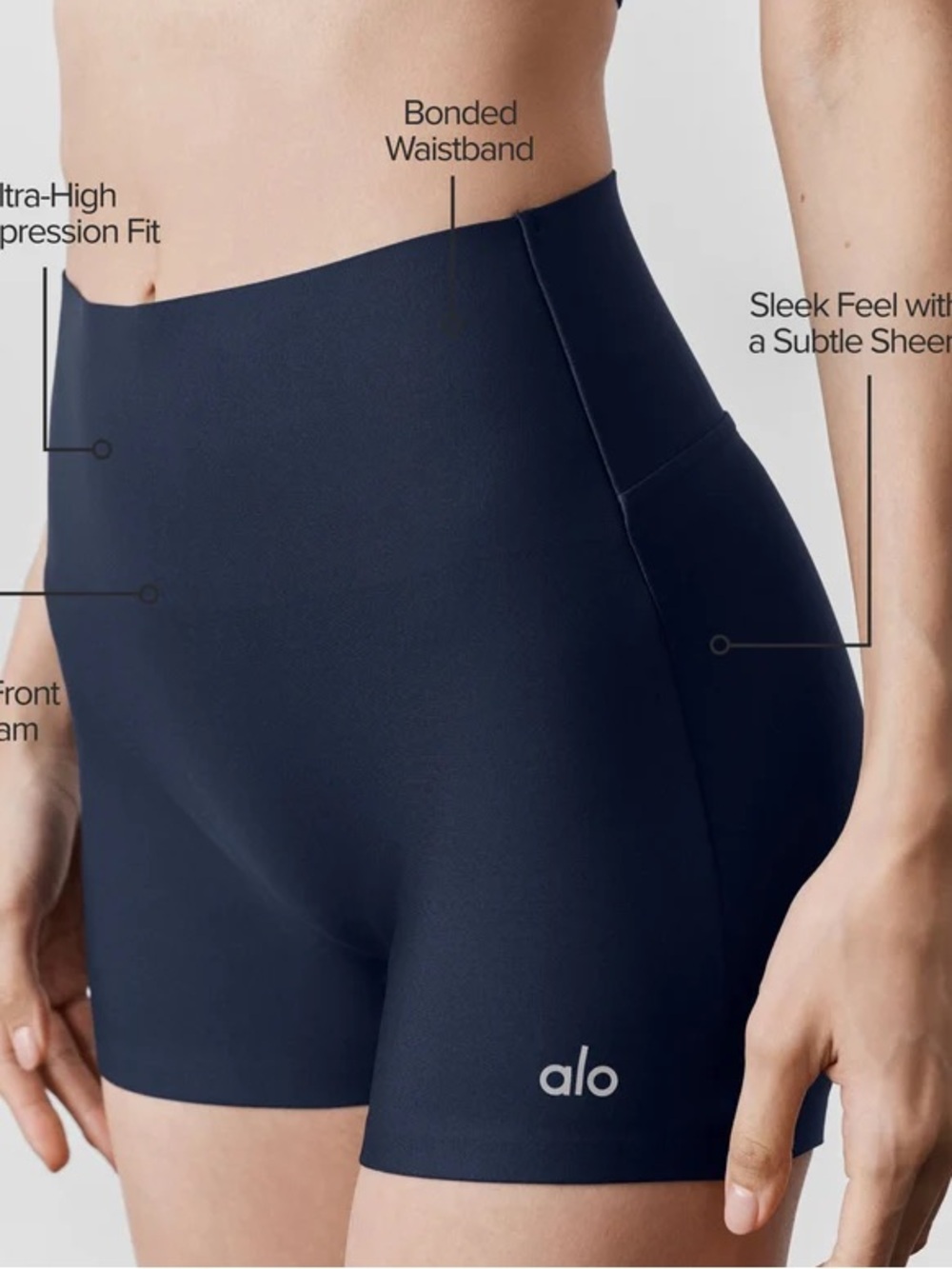 ALO Yoga airlift High-Rise Navy Bike Shorts